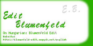 edit blumenfeld business card